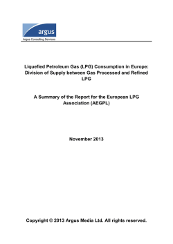 Liquefied Petroleum Gas (LPG) Consumption in Europe
