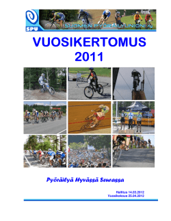 Toimintakertomus 2011 - Suomen Pyöräilyunioni ry
