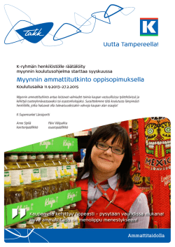Myynnin ammattitutkinto oppisopimuksella Uutta Tampereella!