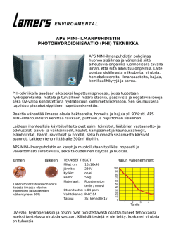 aps mini-ilmanpuhdistin photohydroionisaatio (phi) tekniikka