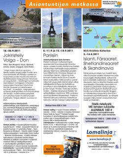 Jokiristeily Volga – Don Pariisiin Islanti, Färsaaret