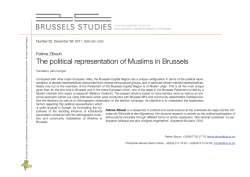 The political representation of Muslims in Brussels