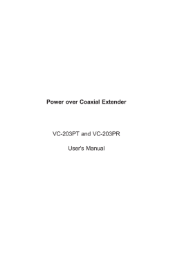 Power over Coaxial Extender VC-203PT and VC