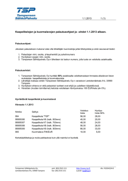 Kaapelikelojen ja kuormalavojen palautusohjeet ja –ehdot (pdf)