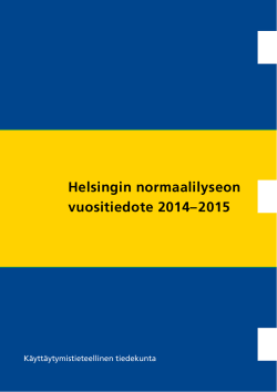 Vuositiedote 2014/2015 - Helsingin normaalilyseo