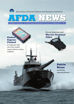 AFDA News 1 - Teknologiateollisuus
