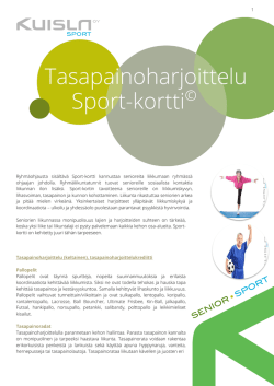 Tasapainoharjoittelu Sport-kortti©