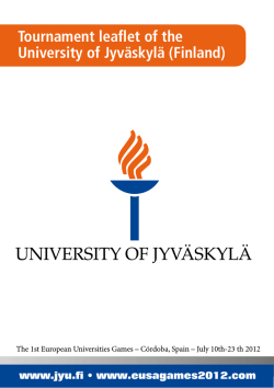 Tournament leaflet of the University of Jyväskylä
