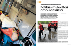 Potilassimulaattori ambulanssissa