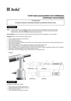 74200 Hydro-pneumaattinen kierreniittityökalu Suutinsarjan