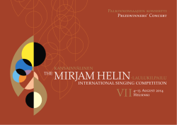 Concert (pdf) - Kansainvälinen Mirjam Helin