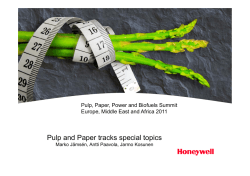Pulp and Paper tracks special topics