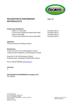 DECLARATION OF PERFORMANCE 001TER2013/27/5