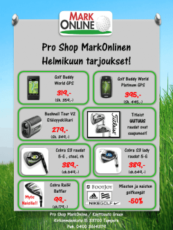 Pro Shop MarkOnlinen Helmikuun tarjoukset!