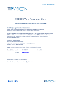 PHILIPS TV – Consumer Care