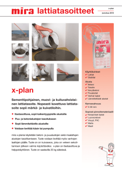 x-plan lattiatasoitteet