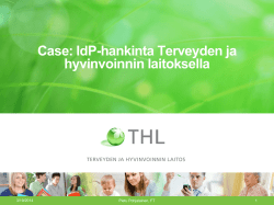 Terveyden ja hyvinvoinnin laitos (THL) suojelee ja edistää