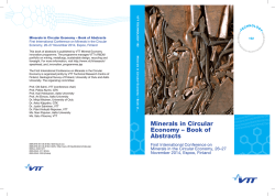 Minerals in Circular Economy – Book of Abstracts
