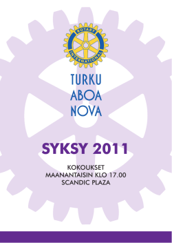 Syys 2011 - RC Turku Aboa Nova