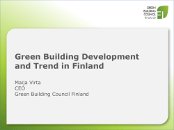 Green Building Development and Trend in Finland