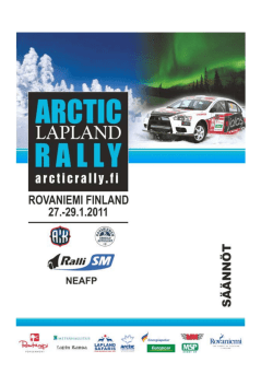 Säännöt - Arctic Lapland Rally
