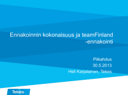 Team Finland -ennakointimalli/Heli Karjalainen, Tekes