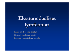Ekstranodaaliset lymfoomat - International Academy of Pathology