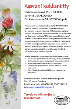 Naistenseminaari 29.- 31.8.2014