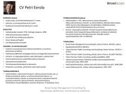CV Seppo Määttä - Broad Scope Management Consulting