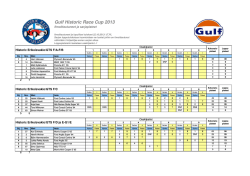 Gulf Historic Race Cup 2013 -pistetilanne