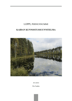 Kaidan kunnostussuunnitelma_luonnos.pdf - Luoteis