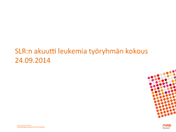SLR:n akuub leukemia työryhmän kokous 24.09.2014