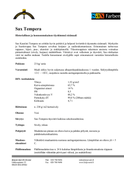 Sax Tempera - Kirjovärit Oy