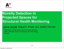 Novelty Detection in Projected Spaces for Structural Health Monitoring