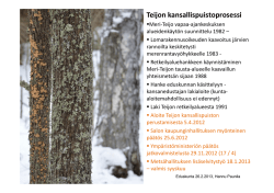 Salon Teijon kansallispuisto, esittely Eduskunnassa