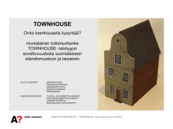 TOWNHOUSE - Aalto Energy Efficiency Research Programme