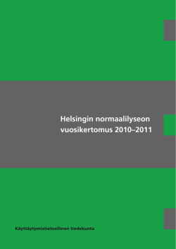 Helsingin normaalilyseon vuosikertomus 2010–2011