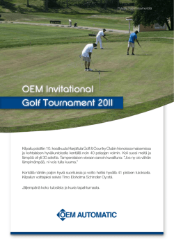 OEM Invitational Golf Tournament 2011