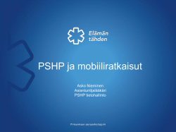 PSHP ja mobiiliratkaisut