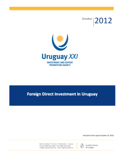 Foreign Direct Investment in Uruguay, Oct. 2012