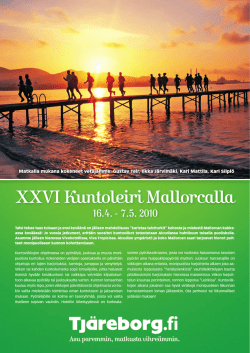 XXVI Kuntoleiri Mallorcalla