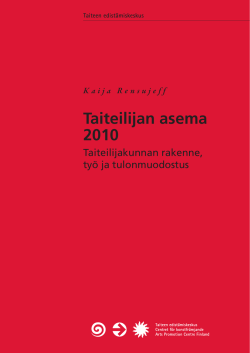 Rensujeff, Kaija: Taiteilijan asema 2010. Taiteilijakunnan rakenne