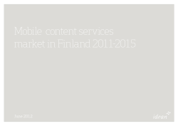 Mobile content services market in Finland 2011-2015