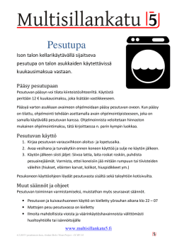 pesutuvan ohjeet - multisillankatu5.fi