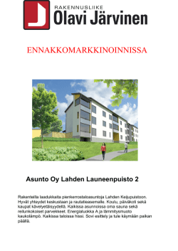 Lataa esite - Rakennusliike Olavi Järvinen Oy