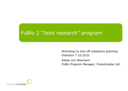 FuBio 2 “Joint research” program