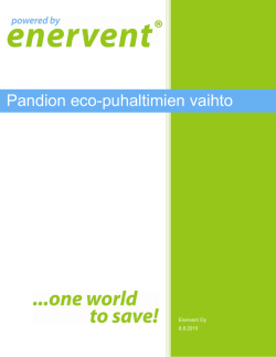 Pandion eco-puhaltimien vaihto
