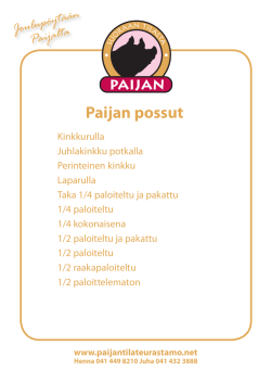 Paijan possut - Paijan Tilateurastamo