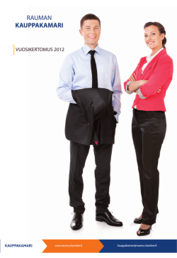 Vuosikertomus 2012 - Rauman kauppakamari