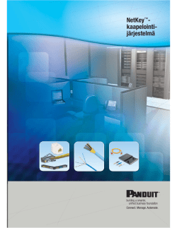 Panduit NetKey kaapelointijärjestelmän tuotteet